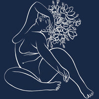 Dark Blue Flower Lady - Digital Download