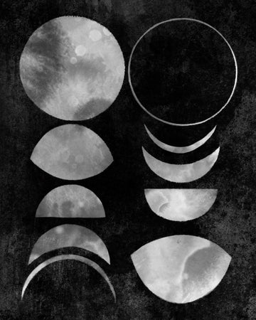 Black & White Moon Phases - Digital Download