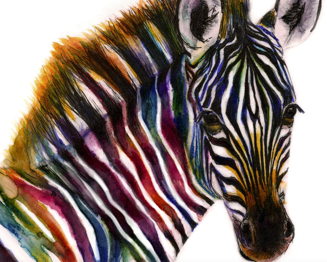 Rainbow Zebra – Kendra Hirons Art