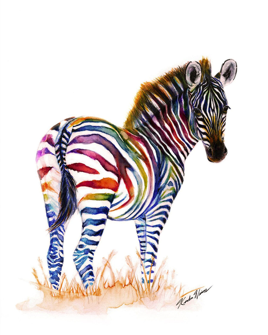 Rainbow Zebra - Melanie Jeyakkumar - Digital Art, Animals, Birds, & Fish,  Zebras - ArtPal