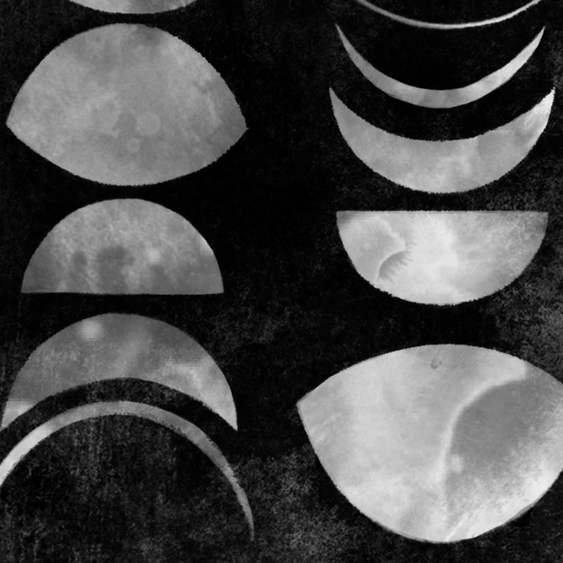 Black & White Moon Phases - Digital Download